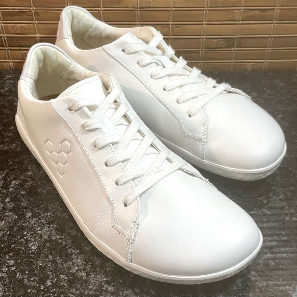 Vivobarefoot Geo Court Ladies Bright White Leather Size US 9 / EU 40 200152-01